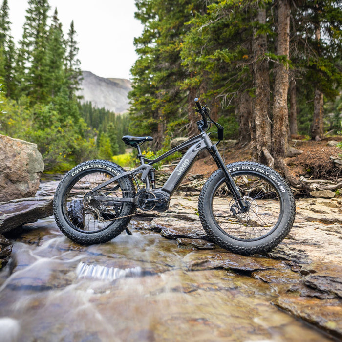 QuietKat Electric Bikes 48V Jeep Edition - Fat Tire 750W & 1000W - Charcoal & Matte Red Quietkat