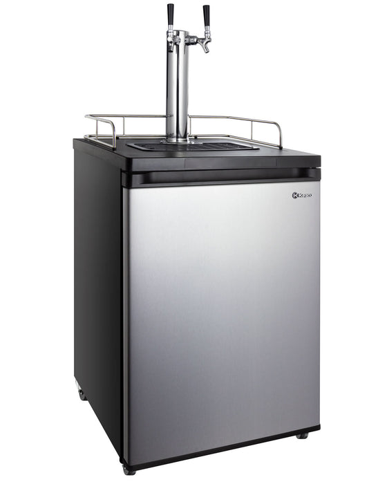 Kegco 24" Wide Dual Tap Stainless Steel Kegerator K209SS-2NK Kegco