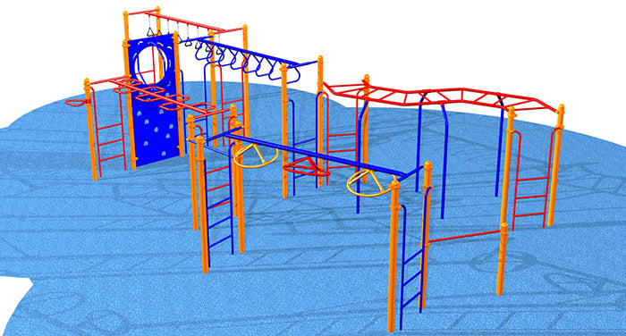 Commercial Playground Fitness Center #6377 by KidStuff PlaySystems KidStuff PlaySystems