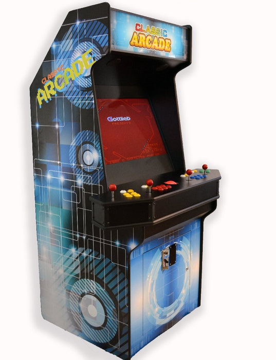 Full-Sized Four Player Upright Arcade Game With Trackball with 3,000 Games by Game Room City 3018UP4P Game Room City
