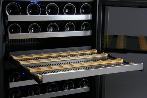 Allavino 24" Wide FlexCount II Tru Vino 56 Bottle Dual Zone Stainless Steel Left Hinge Wine Refrigerator Allavino